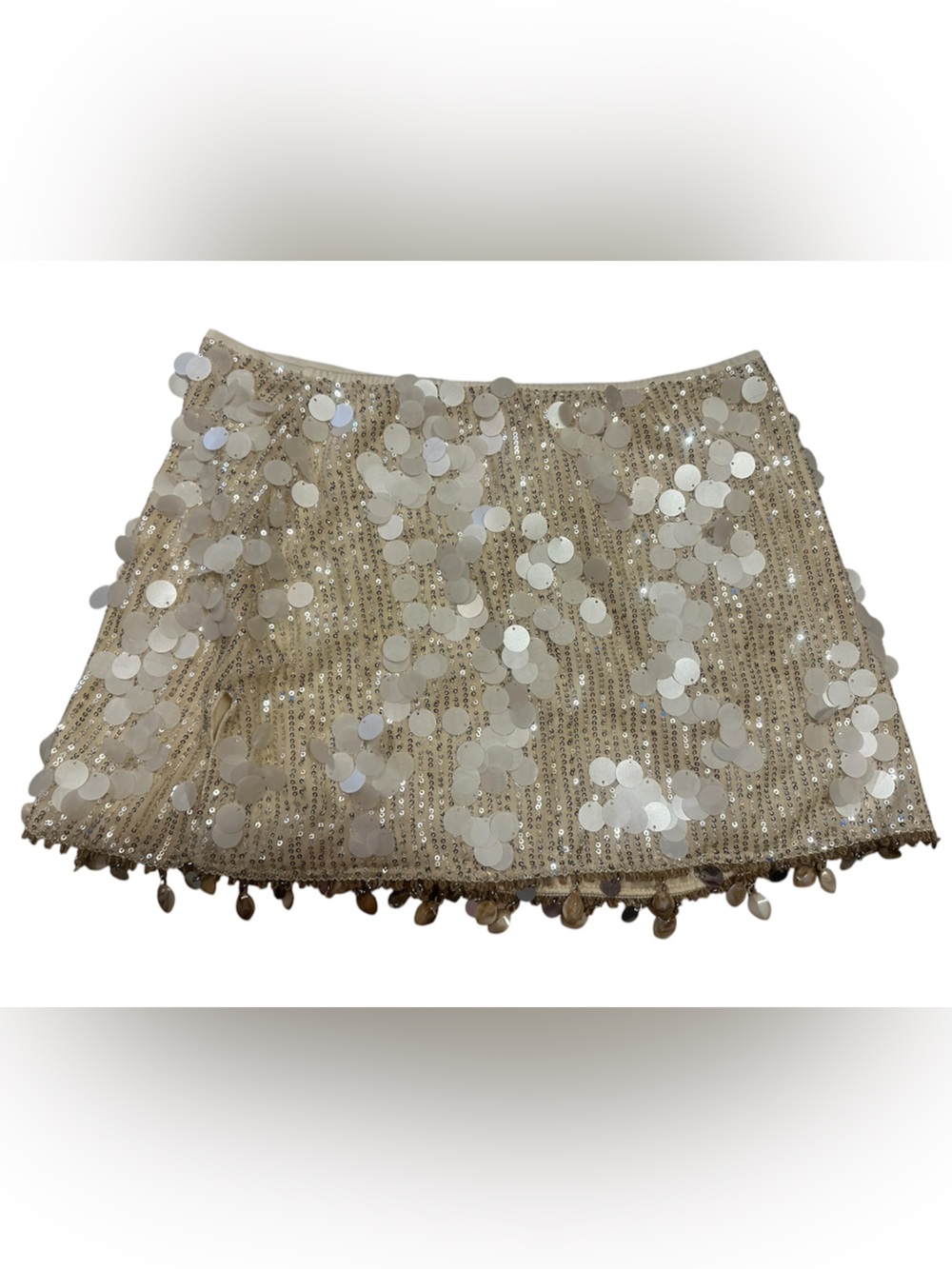 Sequin Mini Skirt - Champagne